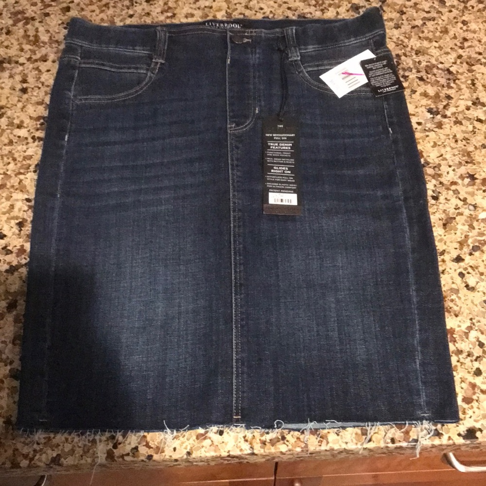 Women’s Liverpool long denim skirt